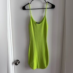 Hera Collection Neon Green Ribbed Dress